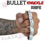 Bullet Brass Knuckles Knife Chrome Rifle Cartridge Round Paperweight Military Duster 7.62 x 54R