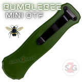 Forest Green Mini Out The Front Knife Small Automatic Switchblade Knives California Legal - Dagger Bumble Bee