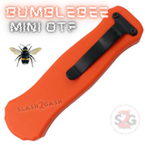 Orange Mini Out The Front Knife Small Automatic Switchblade Knives California Legal - Dagger Bumble Bee