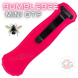 California Legal Mini Out The Front Knife Small Automatic Switchblade Knives - Pink Bumble Bee