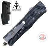 Delta Force Carbon Fiber Dual Action OTF Automatic Knife - Tanto Xtreme Plain Edge S2G slash2gash