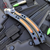 CSGO Lore Butterfly Knife Gold TRAINER Dull PRACTICE CS:GO Counter Strike Balisong Orange