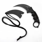 CSGO karambit silver tactical claw neck knife fixed blade knives counter strike CS GO hawkbill with sheath