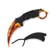 CSGO karambit orange camo tactical claw neck knife fixed blade knives counter strike CS GO hawkbill with sheath hunter camouflage
