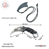 CSGO karambit winter camo tactical claw neck knife fixed blade knives counter strike CS GO hawkbill with sheath white camouflage