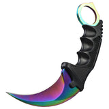 CSGO karambit rainbow tactical claw neck knife fixed blade knives counter strike titanium fade CS GO