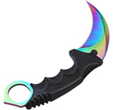 CSGO karambit rainbow tactical claw neck knife fixed blade knives counter strike titanium fade CS GO
