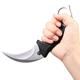 CSGO karambit silver tactical claw neck knife fixed blade knives counter strike CS GO hawkbill with sheath