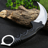 CSGO karambit silver tactical claw neck knife fixed blade knives counter strike CS GO hawkbill with sheath