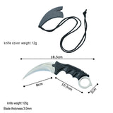 CSGO karambit silver tactical claw neck knife fixed blade knives counter strike CS GO hawkbill with sheath
