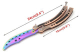 CSGO Bronze Butterfly Knife TRAINER Dull Spring Latch PRACTICE Balisong