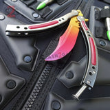 Doppler Fade CSGO Butterfly Knife TRAINER Dull Spring Latch Practice Balisong