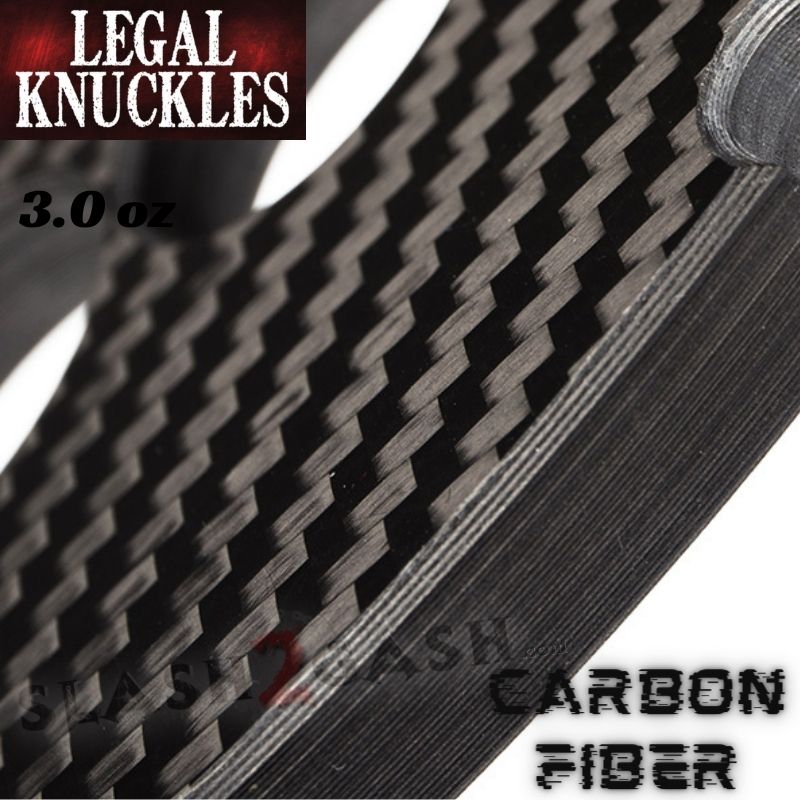 Carbon Fiber Knuckles Lightweight Puncher Legal Duster - Black