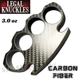 Black Carbon Fiber Knuckles Legal Duster Light Weight Puncher - Self Defense Paperweight