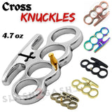 Cross Brass Knuckles Cardinals Revenge Belt Buckle Steel Paperweight Duster - 6 colors
