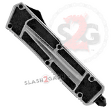 Chrome Scarab OTF Knife D/A Automatic Switchblade Silver - Drop Point Plain Edge