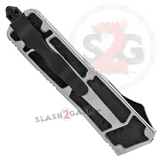 Chrome Scarab OTF Knife D/A Automatic Switchblade Silver - Drop Point Plain Edge