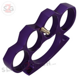 Classic Heavy Duty Belt Buckle & Paperweight - PURPLE Brass Knuckles Solid Aluminum