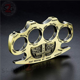 Constantine Knuckles Bronze Holy Spiritus Paperweight Movie Replica Cross Buckle Antiqued Brass