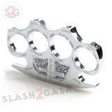 Constantine Brass Knuckles Holy Spiritus Paperweight Movie Replica Cross Buckle - Silver Chrome