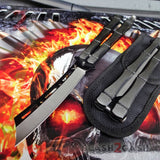 Crazy Bones Bonelisong Butterfly Knife Meat Cleaver Balisong w/ Spring Latch