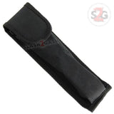 Golden Cross Stiletto Automatic Knife Classic Switchblade - Nylon Sheath Belt Pouch