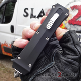 Blue Blade OTF Knife Crypt Keeper Dual Action Black Automatic Delta Force Switchblade Knives Dagger