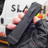 Gold Blade OTF Knife Crypt Keeper Dual Action Black Automatic S2G Tactical Switchblade Knives Dagger Serrated