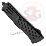 Cube Handle OTF Knife D/A Automatic Switchblade Knives - Blue Double Edge Dagger