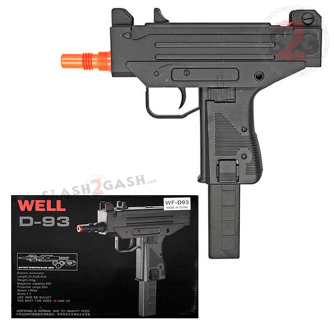WELL D93 Airsoft Sub Machine Gun Electric UZI SMG Fully Automatic AEG