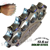 Chrome Knuckles Spiked Dalton Global Paperweight Silver Irish Devil Steel Pointed Duster Buckle - Live Free or Die Free