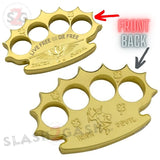 Gold Knuckles Spiked Dalton Global Paperweight Irish Devil Steel Pointed Duster Buckle - Robbie Dalton slash2gash S2G