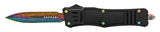 Damascus Etched Commando OTF Knife D/A Auto Switchblade - Asst.