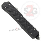 Deadly Vow OTF Dual Action Automatic Knife Black 2 Tone Double Edge