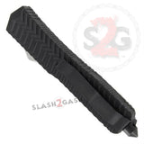 Deadly Vow OTF Dual Action Automatic Knife Black 2 Tone Double Edge