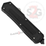 Death Blow OTF Automatic Knife Double Edge 2 Tone Blade Black Dual Action