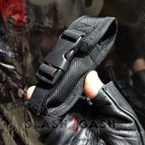 Grey Commando OTF Knife Small 7" Delta Force Switchblade - Black D2 - Gray Automatic Knives Sheath