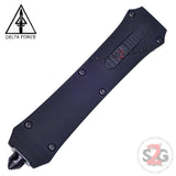 Delta Force OTF Crypt Keeper Dual Action Black Tactical Automatic Knife Dagger Serrated