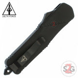 Delta Force OTF Recon D/A Black Tactical Automatic Knife Switchblade - Single Edge Serrated