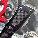 Delta Force VG-10 OTF Knife CNC T6061 w/ Carbon Fiber Blue Screws - Tanto Automatic Switchblade Knives