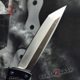 Delta Force VG-10 OTF Knife CNC T6061 w/ Carbon Fiber Blue Screws - Tanto Automatic Switchblade Knives