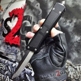 Delta Force VG-10 OTF Knife CNC T6061 w/ Carbon Fiber - Tanto Automatic Switchblade Knives