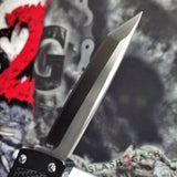 Delta Force VG-10 OTF Knife CNC T6061 w/ Carbon Fiber - Tanto Automatic Switchblade Knives