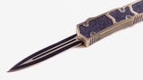 Delta Force OTF Bronze Fox Dual Action Tactical Automatic Knife Dagger Plain Double Edge S2G