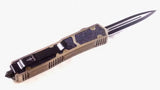 Delta Force OTF Bronze Fox Dual Action Tactical Automatic Knife Dagger Plain Double Edge S2G