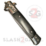 Diablo Stiletto Automatic Knife Milano Switchblade - Black Ebony Wood