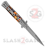 Diablo Stiletto Automatic Knife Milano Switchblade - Cross Dragon