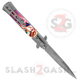 Diablo Stiletto Automatic Knife Milano Switchblade - Pinup Girl
