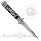 Diablo Stiletto Automatic Knife Milano Switchblade - Cross Dragon 2