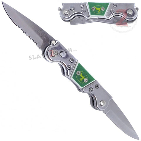 Double Trouble Mini Dual Switchblade Automatic Knife - John Deere